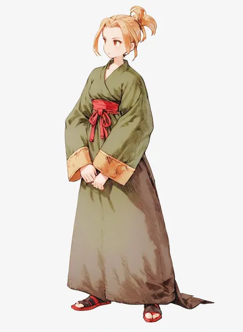 a female <lora:Final_Fantasy_Tactics_XLv2:1> white background, full body, (masterpiece), best quality, highres, 4k, 8k, cinematic lighting, amazing quality, amazing shading, soft lighting, monk