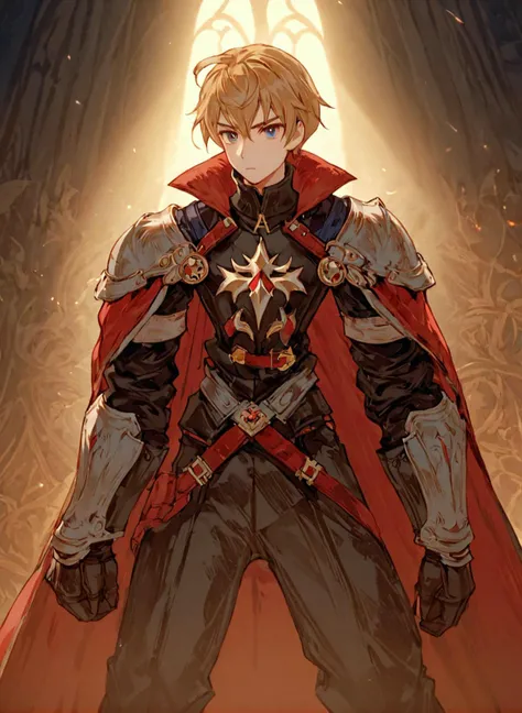 <lora:Final_Fantasy_Tactics_XLv2:1> a male, (masterpiece), best quality, highres, 4k, 8k, intricate detail, cinematic lighting, amazing quality, amazing shading, soft lighting, Detailed Illustration, official artwork, anime style, wallpaper, official art, templar