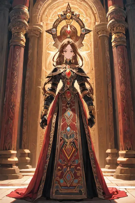 <lora:FFTJobs XL:1.25> female temple oracle, full body, game art style, (masterpiece),  best quality, highres, 4k, 8k, Detailed Illustration, intricate detail, cinematic lighting, amazing quality, 1girl, fit female, amazing shading, soft lighting, facing camera, perfect eyes