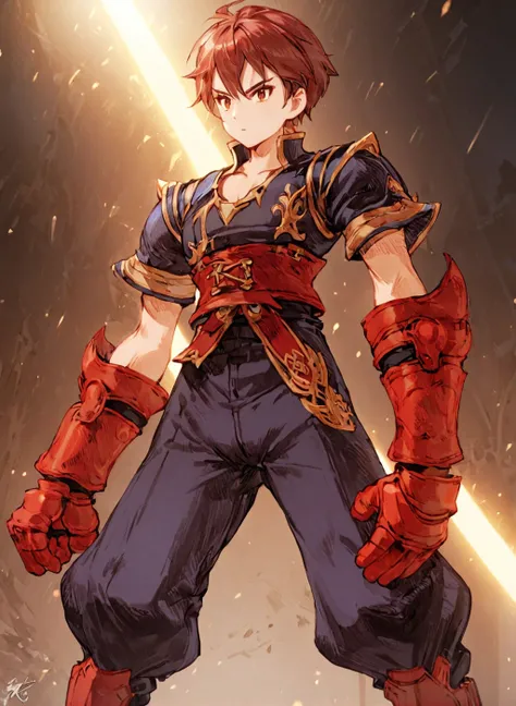 <lora:Final_Fantasy_Tactics_XLv2:1> a male, (masterpiece), best quality, highres, 4k, 8k, intricate detail, cinematic lighting, amazing quality, amazing shading, soft lighting, Detailed Illustration, official artwork, anime style, wallpaper, official art, fighter