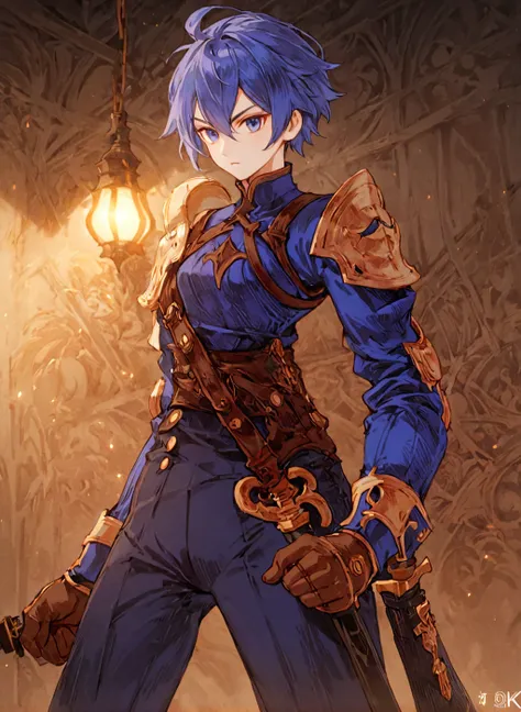 <lora:Final_Fantasy_Tactics_XLv2:1> a male, (masterpiece), best quality, highres, 4k, 8k, intricate detail, cinematic lighting, amazing quality, amazing shading, soft lighting, Detailed Illustration, official artwork, anime style, wallpaper, official art, lancer
