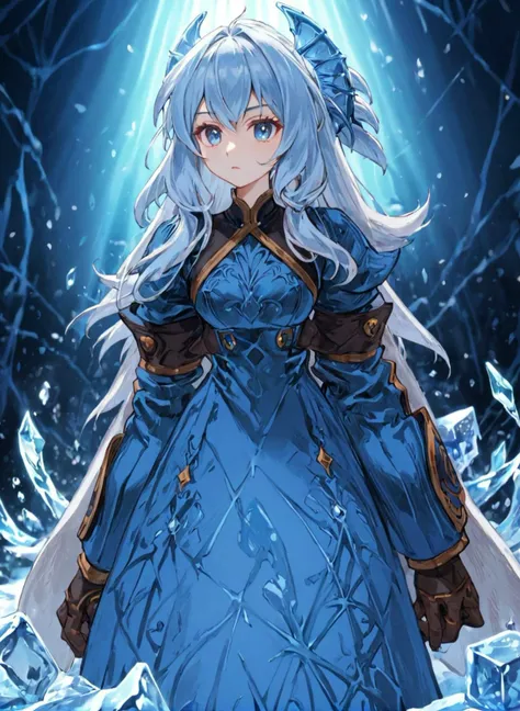 <lora:Final_Fantasy_Tactics_XLv2:1> a female, (masterpiece), best quality, highres, 4k, 8k, intricate detail, cinematic lighting, amazing quality, amazing shading, soft lighting, Detailed Illustration, official artwork, anime style, wallpaper, official art, ice gorgon