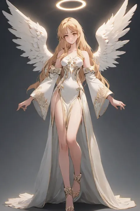 <lora:FFTJobs XL:1.25> sexy female angel, full body, game art style, (masterpiece), best quality, highres, 4k, 8k, Detailed Illustration, intricate detail, cinematic lighting, amazing quality, 1girl, fit female, amazing shading, soft lighting, facing camera, perfect eyes