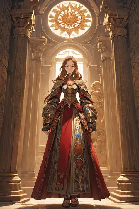 <lora:FFTJobs XL:1.25> female temple oracle, full body, game art style, (masterpiece), best quality, highres, 4k, 8k, Detailed Illustration, intricate detail, cinematic lighting, amazing quality, 1girl, fit female, amazing shading, soft lighting, facing camera, perfect eyes