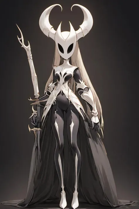 <lora:FFTJobs XL:1.25> sexy female hollow knight, full body, game art style, (masterpiece), best quality, highres, 4k, 8k, Detailed Illustration, intricate detail, cinematic lighting, amazing quality, 1girl, fit female, amazing shading, soft lighting, facing camera, perfect eyes