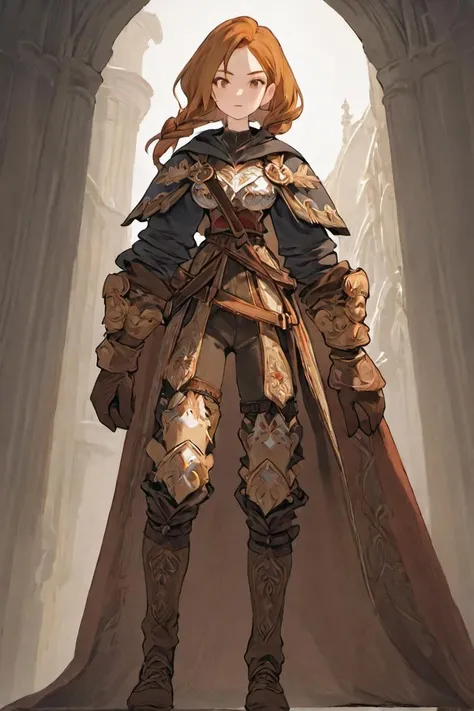 <lora:FFTJobs XL:1.25> female adventurer, full body, game art style, (masterpiece), best quality, highres, 4k, 8k, Detailed Illustration, intricate detail, cinematic lighting, amazing quality, 1girl, fit female, amazing shading, soft lighting, facing camera, perfect eyes