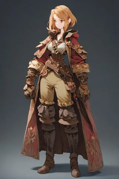 <lora:FFTJobs XL:1.25> female adventurer, full body, game art style, (masterpiece), best quality, highres, 4k, 8k, Detailed Illustration, intricate detail, cinematic lighting, amazing quality, 1girl, fit female, amazing shading, soft lighting, facing camera, perfect eyes
