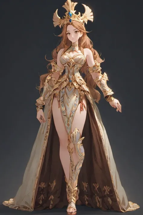 ((Highest quality)), ((masterpiece)), (detailed), （Perfect Face）、The woman is Maya Cordelia, with medium-long orange hair, wearing a black outfit with gorgeous gold embroidery and trim, a black transparent cape, and gorgeous accessories.