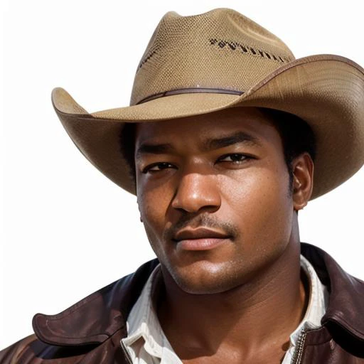 (jb1), headshot, man, solo, man in cowboy costume, full body, full body shot, white background, no background, PNG, natural lighting, no shadows, ultra detailed, hyperrealistic, 80mm, 4k, 8k, 8k realistic, sharp focus, intricate, high resolution <lora:JimBrown-10:0.8>