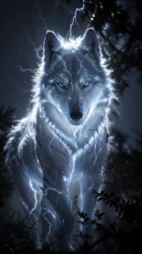 glowing,lightning,ghost wolf,
<lora:Dianhuun218 (11):0.6>,