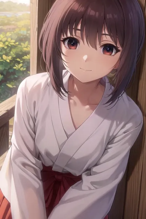 kaorukosumirekoichijou, <lora:kaoruko sumireko ichijou s1-lora-nochekaiser:1>,
kaoruko sumireko ichijou, brown hair, (brown eyes:1.5), smile,
BREAK skirt, long sleeves, japanese clothes, hakama, hakama skirt, miko, red hakama,
BREAK outdoors, shrine,
BREAK looking at viewer, (cowboy shot:1.5)
BREAK <lyco:GoodHands-beta2:1>, (masterpiece:1.2), best quality, high resolution, unity 8k wallpaper, (illustration:0.8), (beautiful detailed eyes:1.6), extremely detailed face, perfect lighting, extremely detailed CG, (perfect hands, perfect anatomy),