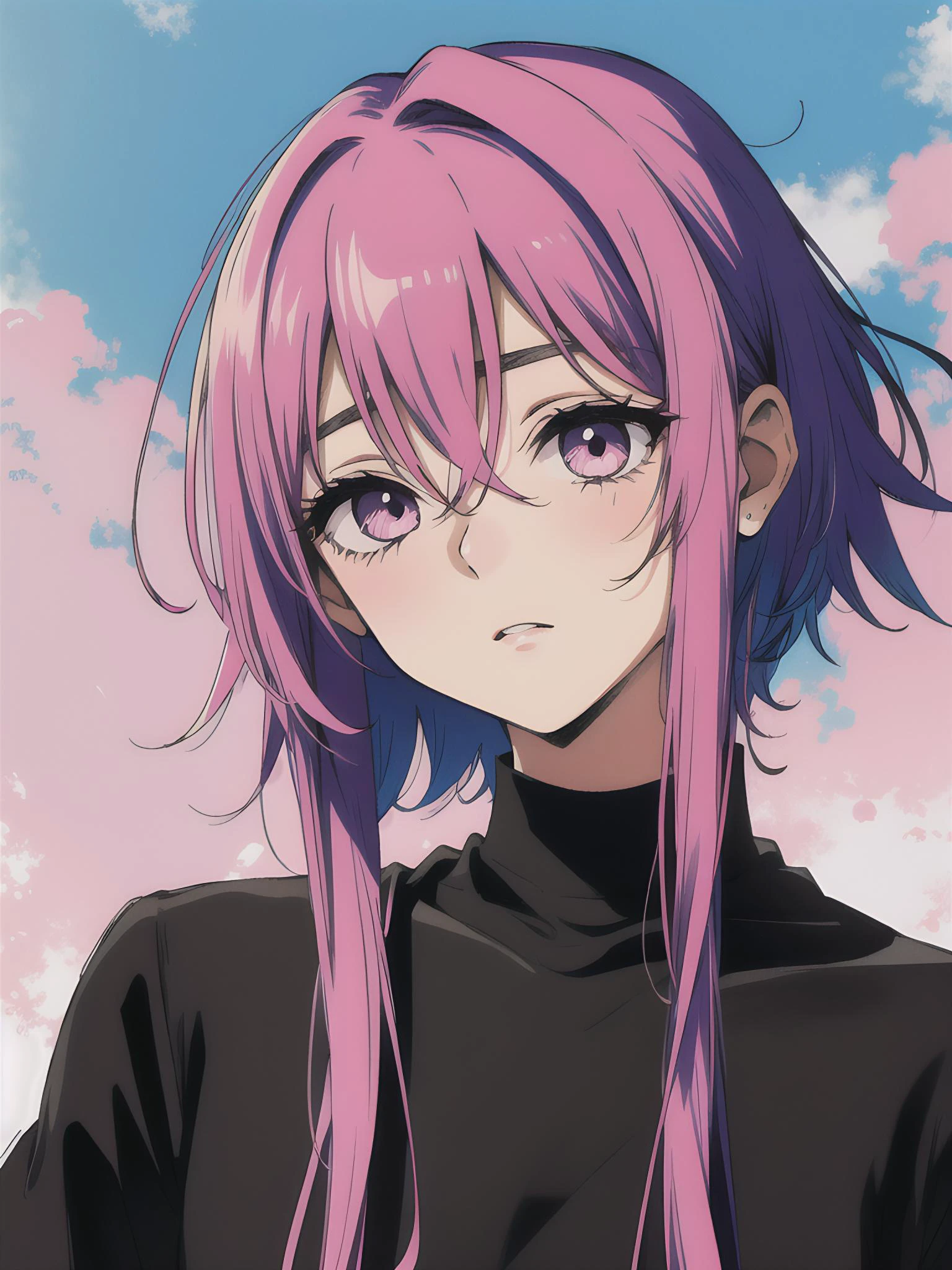 I'm not okay, I promise, emo, (high saturation+), synt, retro, pink strand