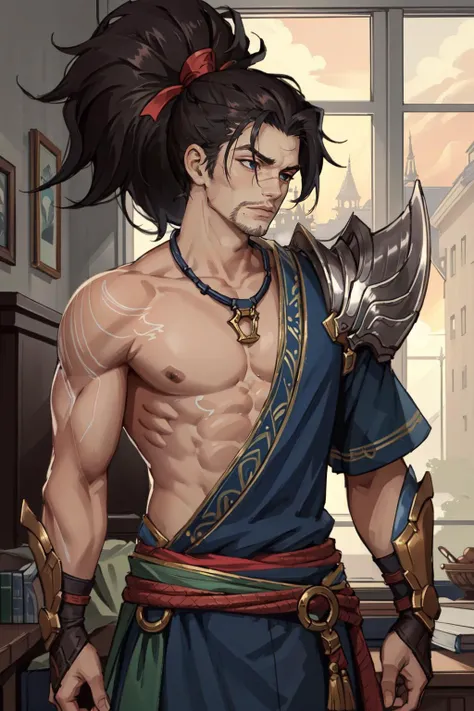 (masterpiece, best quality), intricate details,
<lora:ys2:0.8> ys,1boy, pectorals, ponytail,