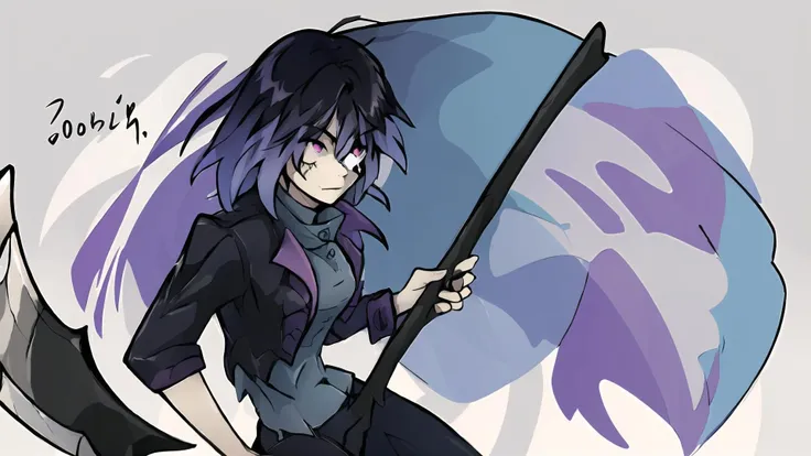 <lora:brawlhalla_nix:1> bhnix, solo, 1girl, high quality, best quality, absurdres, masterpiece, scythe, weapon, holding, holding weapon, holding scythe, <lora:Scythe:1> ((scythe)), holding scythe, detailed eyes,