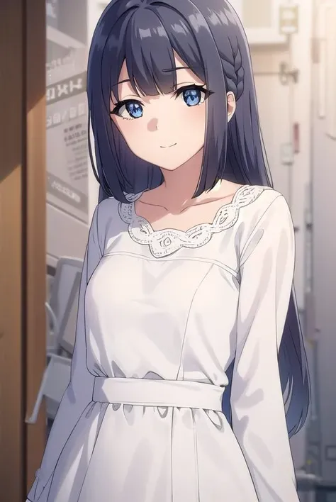 shoukomakinohara, <lora:shouko makinohara s1movie-lora-nochekaiser:1>,
shouko makinohara, blue eyes, black hair, braid, smile,
BREAK long hair, long sleeves, dress, collarbone, white dress,
BREAK outdoors, beach,
BREAK looking at viewer, (cowboy shot:1.5),
BREAK <lyco:GoodHands-beta2:1>, (masterpiece:1.2), best quality, high resolution, unity 8k wallpaper, (illustration:0.8), (beautiful detailed eyes:1.6), extremely detailed face, perfect lighting, extremely detailed CG, (perfect hands, perfect anatomy),