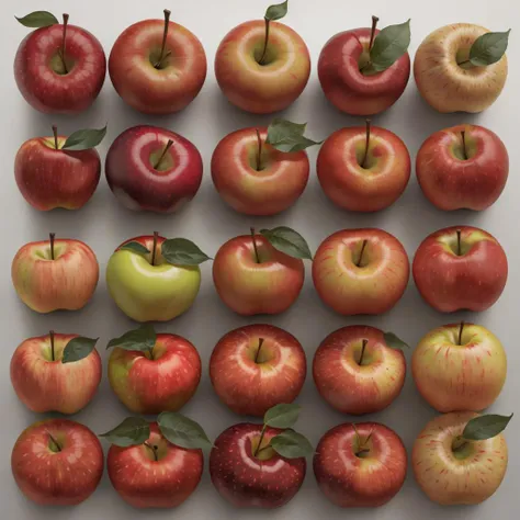 best quality, masterpiece, (apples:1.2), simple background, white background <lora:Atlas-09:0.9>