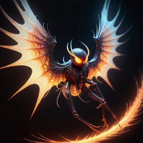 (half spider) half etheral ethereal phoenix,<lora:Phoenix:0.68>,terrifying glowing eyes,etheral ethereal wings,
