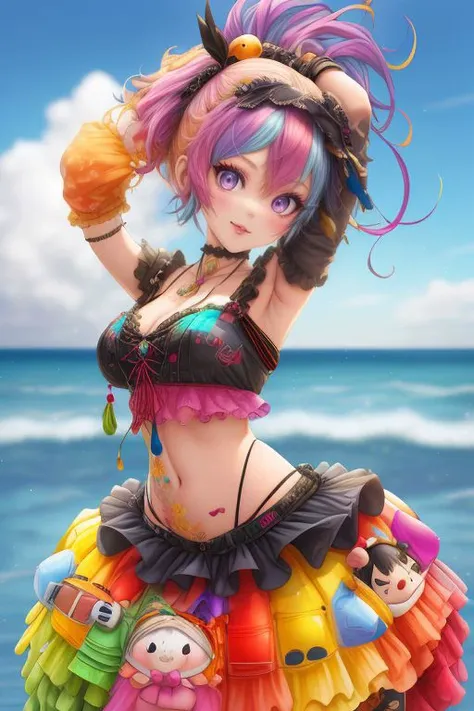<lora:stephanie:0.70>,stephanie, <lora:Bjd Doll:0.20>, <lora:add_detail:0.5>, bjddolls, (messy ponytail:0.5), happyness, (plastic, colorful,vivid, 3d)