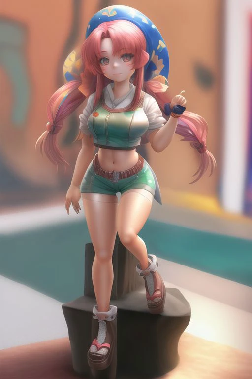 <lora:meiling:0.70>,meiling, <lora:Bjd Doll:0.20>, <lora:add_detail:0.5>, bjddolls, (Dutch braid ponytail:0.5), neutral, (plastic, colorful,vivid, 3d)