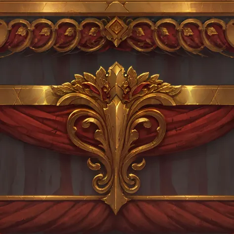 wowtexture of red fabric with golden ornate border, seamless <lora:sxz-wowtexture-v2:0.8>