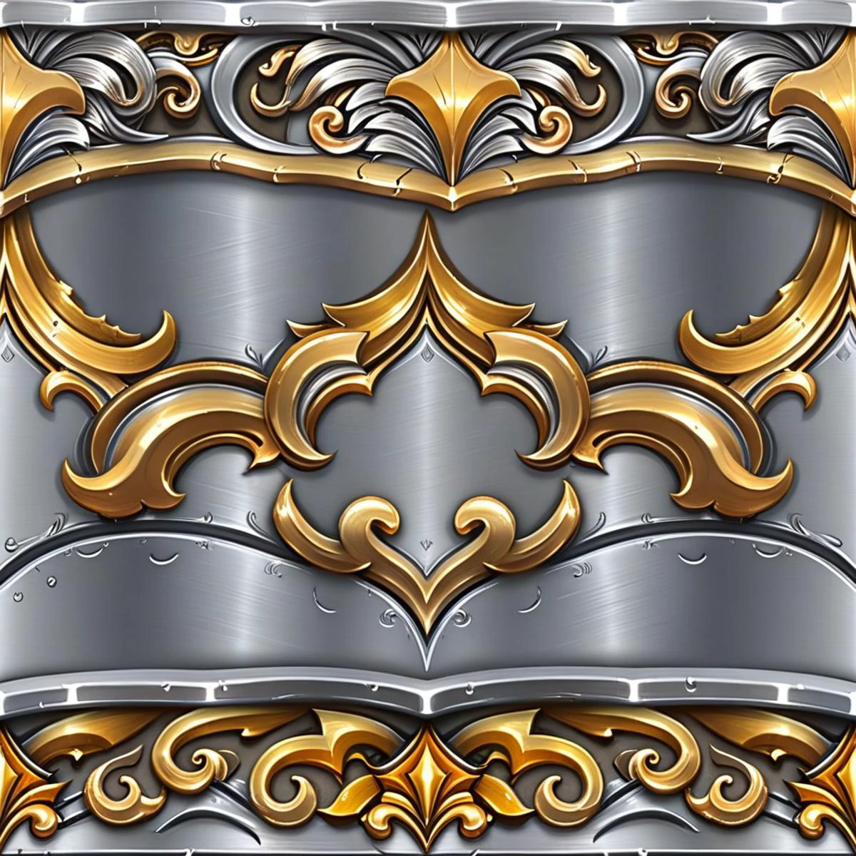 texture of silver surface with golden ornate edging, seamless, stylized <lora:sxz-texture-sdxl:1>