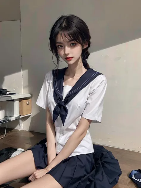 masterpiece,best quality,flat chest,<lora:weight_slider_v2:-1>,
JK_style,short-sleeved,JK_shirt,short-sleeved,JK_sailor,JK_suit,JK_tie,<lora:jk uniform:0.4>,