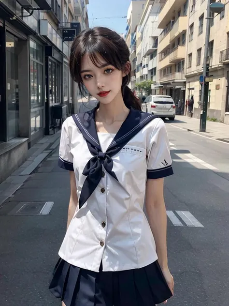 masterpiece,best quality,flat chest,<lora:weight_slider_v2:-1>,
JK_style,short-sleeved,JK_shirt,short-sleeved,JK_sailor,JK_suit,JK_tie,<lora:jk uniform:0.4>,