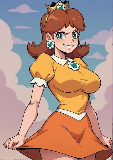 (Teens:1girl: Miss Sara Bellum), (extremely detailed CG unit 8k wallpaper),(master part), (best quality), (ultra detail), (best illustration),(GHIBLI_Background), cowboy shot, (Sharp eyeliner, ombre, detailed eyes:1), office room, interior, break , (StudioGhibliStyleHMC), upper body, curly hair, way hair, head out of frame, red dress, belt,