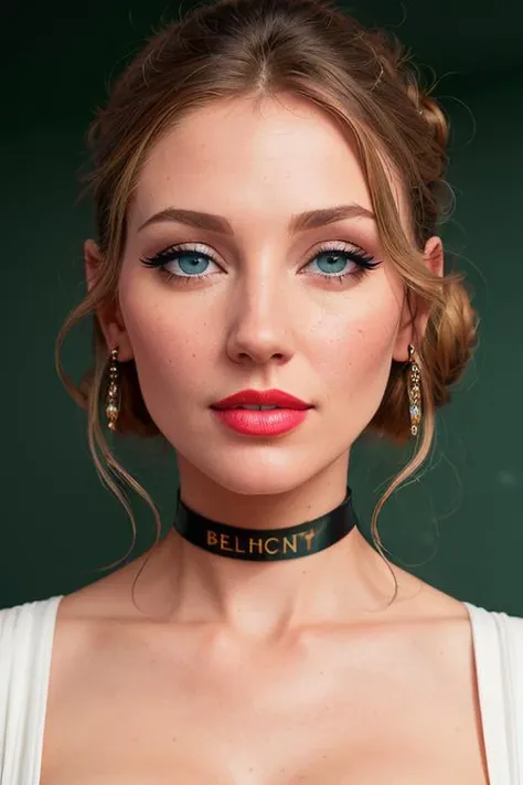 photo of annetteo:0.99, a woman with ((pale skin, hair up, hair in bun, fancy updo):1.2), ((closeup, portrait):1.2),((collared shirt, choker):1.2), ((indoors, classroom, chalkboard):1.2),((detailed face, beautiful face):1.1), ((red lipstick, heavy eyeliner, full makeup, heavy eye shadow):1.2),((best quality, masterpiece, extreme details):1.2) ((detailed eyes, detailed face):1.2),modelshoot style, (extremely detailed CG unity 8k wallpaper), photo of the most beautiful artwork in the world, , professional majestic (photography by Steve McCurry), 8k uhd, dslr, soft lighting, high quality, film grain, Fujifilm XT3 sharp focus, f 5.6, High Detail, Sharp focus, dramatic