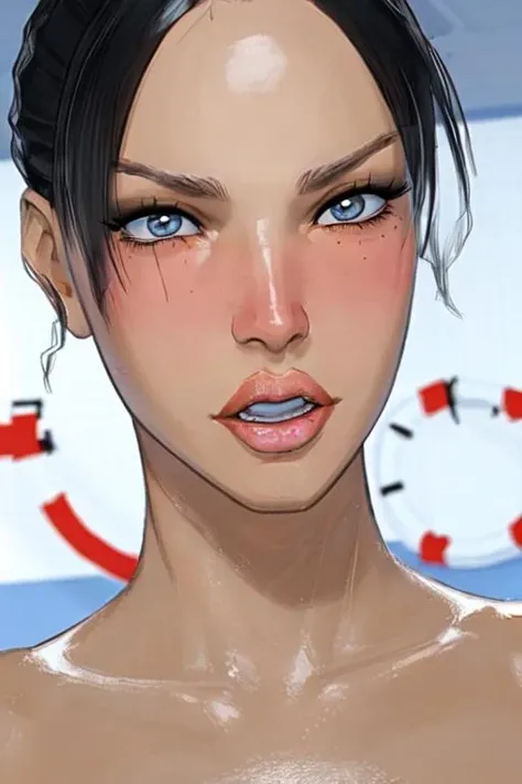 <lora:milfydelilah:0.9>, milfydelilah, close-up, face focus