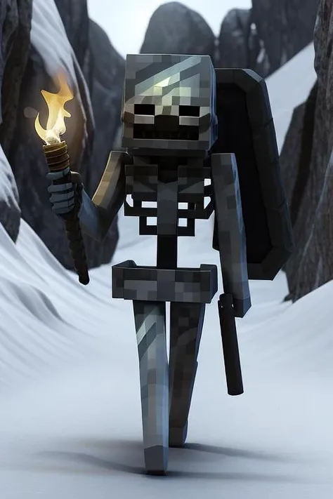 <lora:Skeleton:.8> Skeleton holding a torch walking in a dark cave, full body, high detail, sharp focus, hdr