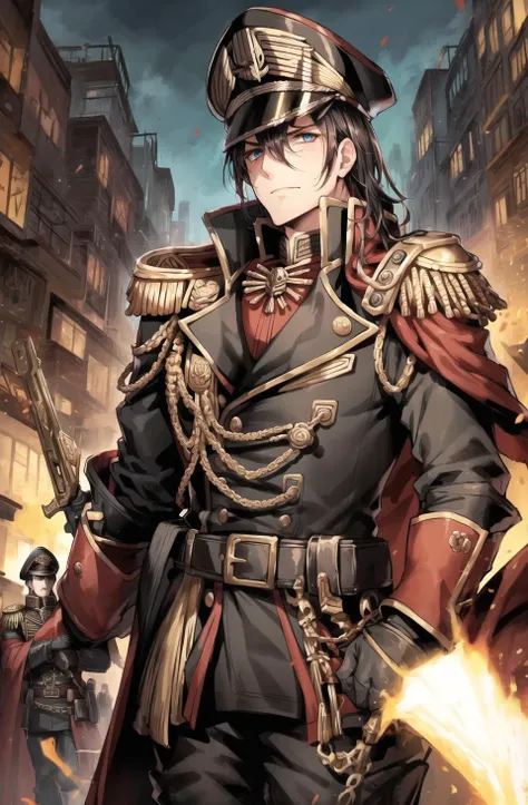 <lora:warhammer 40k commissar:1>, warhammer 40k commissar, male