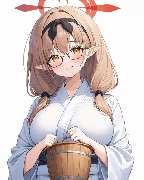 chinatsu \(blue archive\),1girl, solo, halo, wooden_bucket, glasses, large_breasts, white_background, looking_at_viewer, smile, blush, simple_background, upper_body, official_alternate_costume, white_kimono, closed_mouth, yukata, holding_bucket, black_hairband
<lora:chinatsu_(blue_archive)_image499_2023-11-26-000010:1>halo. gorgeous,key visual, vibrant, studio anime,award-winning, professional, highly detailed,high budget, cinemascope