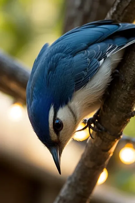 an concept art of alchemic element - European Nuthatch (Sitta europaea): A dainty bird with a unique upside-down feeding habit, expertly navigating trees headfirst. The bluish-gray upperparts and orange-brown underparts add to its charming appearance. The subject stands proudly as the center of attention, bathed in the tender glow. The light plays with shadows, creating a dance of artistry on its surface, emphasizing even the tiniest nuances that make it unique. A halo of brilliance surrounds the subject, enhancing its elegance and evoking a sense of wonder and mystery., on table, rim lights, digital art, focus on subject, duch angle, clsoe shot, closeup, focus on material and structure, masterpiece, ultrasharp, intricated details