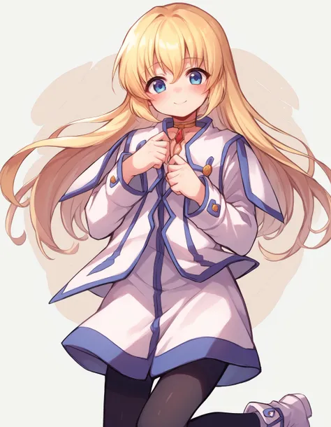 score_9, score_8_up, score_7_up, source_anime, zPDXL, BREAK
1girl, solo,   <lora:Colette_epoch_14:1> colette brunel, blonde hair, blue eyes, long hair, hair between eyes, white dress, blue trim, black pantyhose, white ankle boots, looking at viewer, blush, light smile,