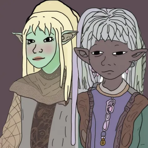 <lora:wojak_big:1>, Gelfling, Dark Crystal, wojak, Trad Wife