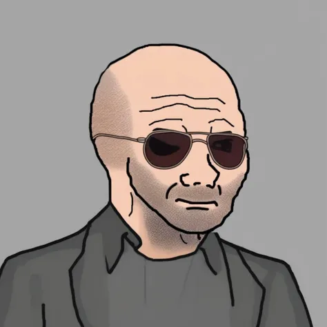 <lora:wojak_big:1>, Jason Statham, wojak