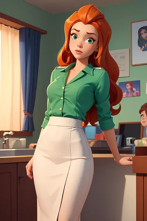 (masterpiece, best quality), 1girl, <lora:brj-sam-v1:0.8> sam \(totally spies\), orange hair, long hair, green eyes,