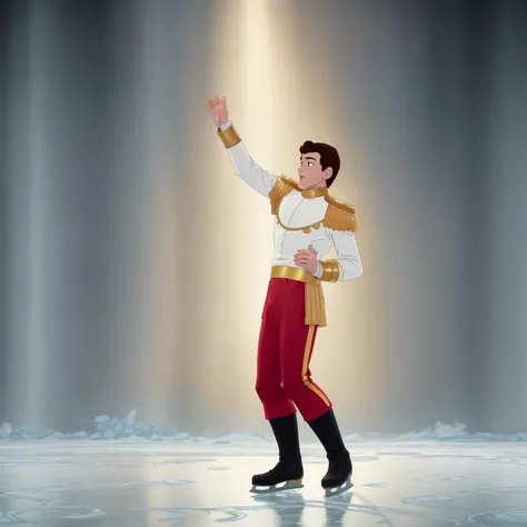 <lora:Prince_C-V1:0.77> Pr1nc3_C,((disney style animation drawing, drawing with dark thick lines)),
1boysman, uniform, (red pants with gold stripe:0.8),((epaulettes)),iceskating
<lora:DisneyRenV2:0.1> disneyrenaissance style, (image with very light colors)
(location: frozen pond)