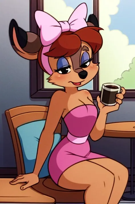 score_9, score_8_above, score_7_above, score_6_above, score_5_above, score_4_above, (Source furry), (secure rating), julie brown , julie brown , 1 girl, Alone, old, looking at the viewer, SMILE, Open mouth, hits, large old, dress, neckline, bare shoulders, aboveper body, steering wheels, teeth, inside, black eyes, makeabove, sleeveless dress, arms behind the back, happy, frilled dress, strapless dress, green dress, off-shoulder dress, straight, Orange hair, body fur, Brown leather, wide, furry, furry female, animal ears, animal nose, lipstick,, back view, spread pussy, bottomless, Ahegao , masturbating, Chibi