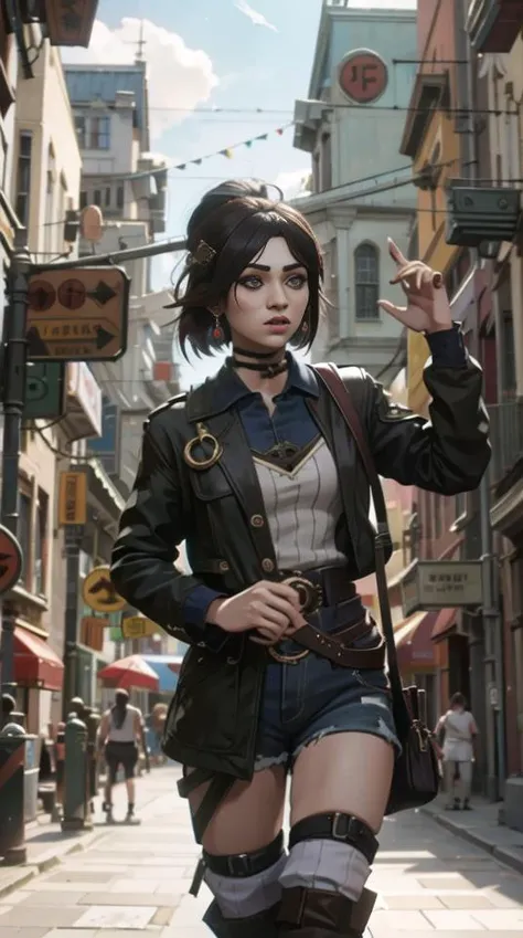 party girl in town ((best quality)), ((masterpiece)) <lora:arcane_offset:1>