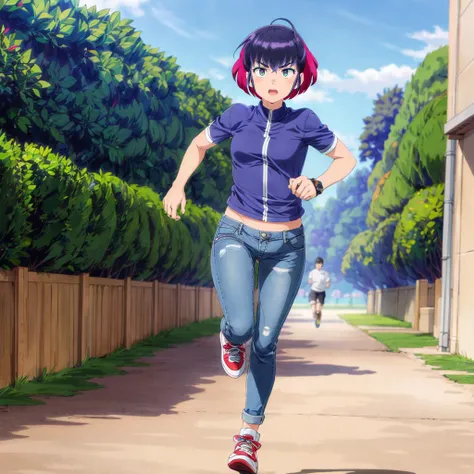<lora:Kurama013:0.7>,<lora:add_detail:1>,<lora:boldline:-0.8>,<lora:noline:0.3>,
amaruK,1girl,
short hair,
shirt,jeans,running,full body,
