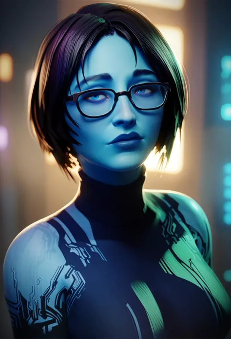 score_9, score_8_up, score_7_up  <lora:fugtrup-guy-PONYv2:1>, 1girl, solo, cortana, turtleneck sweater, glasses, portrait, depth of field, backlighting,