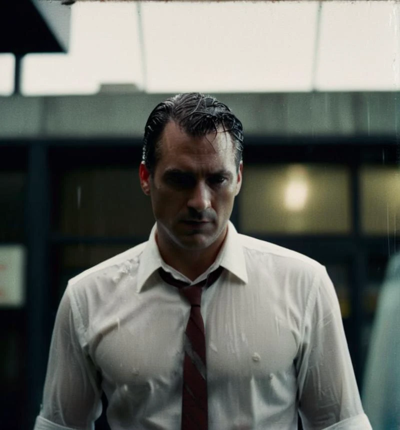 bare chest,wxposed chest,focus on chest,1man,sexy man,dystopian style cinematic film still analog film photo handsome businessman in sweaty white shirt and tie,sweaty,on company office,see-trough clothes,lowlight,lowkey,cinematic,faded film,desaturated,35mm photo,grainy,vignette,vintage,Kodachrome,Lomography,stained,highly detailed,found footage,shallow depth of field,vignette,highly detailed,high budget Hollywood film,bokeh,cinemascope,moody,epic,gorgeous,film grain,bleak,post-apocalyptic,somber,dramatic,highly detailed,cinematic lighting,dramatic lighting,low key lighting,w3t,wet tshirt,<lora:w3t_SDXL:0.7>,