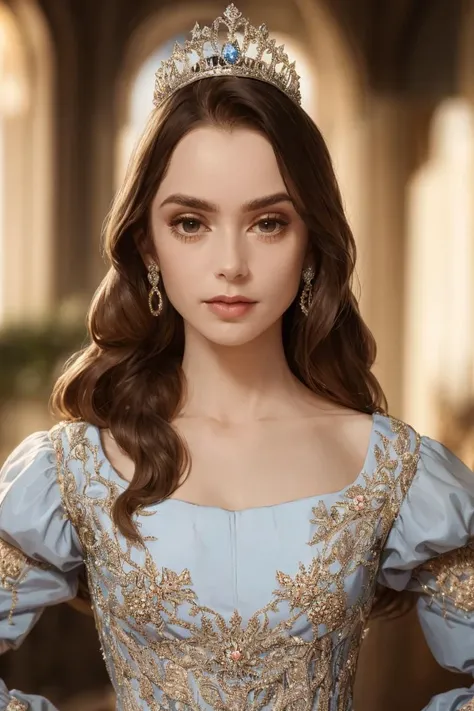 headshot, medieval era princess, princess dress, castle, soft colors, bokeh, masterpiece, high quality, (high detailed skin:1.1)
<lora:lily_collins_lora_v01:1> l1lyco