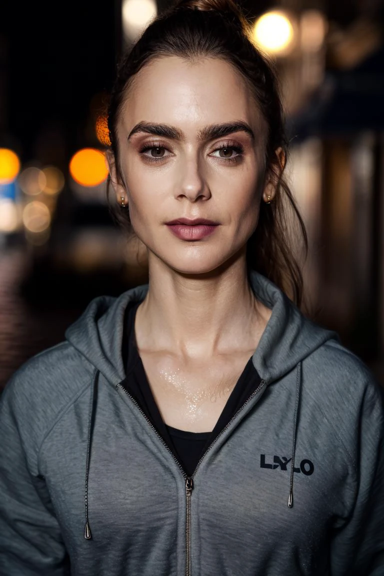 headshot, hacker woman, lonely, wearing hoodie, wet, rainy city, at night, soft colors, bokeh, masterpiece, high quality, (high detailed skin:1.1)
<lora:lily_collins_lora_v01:1> l1lyco