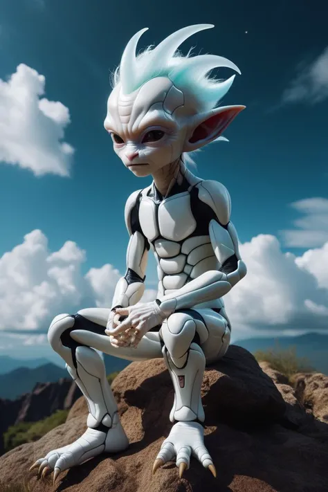 (Hyperreal:1.4),
(((full body shot:1.65))), (((full_body:1.5))), raw, emotional, dynamic, distortion for emotional effect, vibrant, use of unusual colors, cute cinematography, (realistic, photo realistic:1.4),
bleeding white, dark theme, visually stunning, beautiful, evocative, emotional, side view, Nightcore studio ghibli, Toei Animations, dragon ball z style alien
 <lora:DetailedEyes_xl_bdsqlsz_V1:0.5>  detailed skin