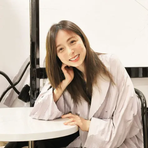 <lora:Chiness_gal:1> woman, indoors, sitting at a table