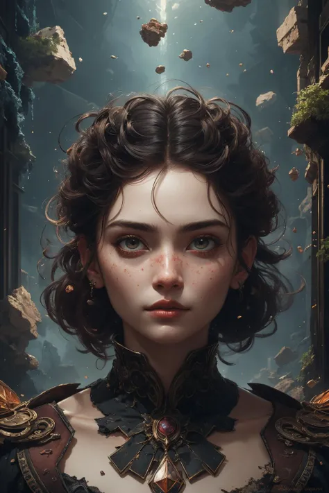 Fragmented Supernova - Fractured Shards of Crumbling Beauty" Beautiful; Voxel Fractals; Decadent; Hyper Detailed; Cubic; Complex; Fragments; shatterd,Surreal; Eldritch; Deep Colours; Cinematic; 8K; Photorealistic; By Tom Bagshaw; Ryohei Hase; Junji Ito; Sandra Chevrier; Beeple; Ralph Horsley; Roberto Ferri; Michael Kaluta; Victor Adame Minguez; Todd McFarlane; Alphonse Mucha; Erik Johansson. Octane Render; SFX; Ambient Occlusion; Photorealistic