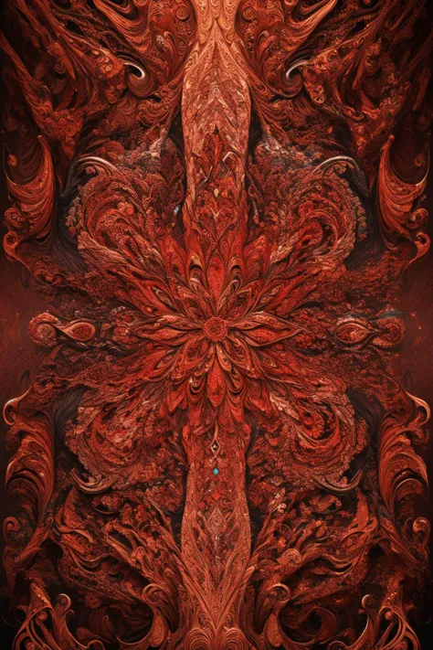 (Masterpiece, Best Quality, Highres:1.4), Detailed, Intricate Details, 4K, color splashes, line art, art, fractal art, stylized, tan and red and magenta, super, (random:1.4), abstract, retro